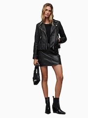 AllSaints Dalby Pinstud Biker Jacket - Image 3 of 6