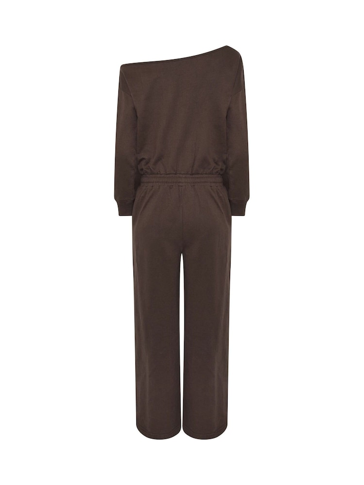 PixieGirl Petite Brown Sweat Wide Leg Jumpsuit - Image 6 of 6 PixieGirl Petite Brown Sweat Wide Leg Jumpsuit - Image 6 of 6