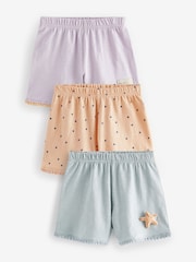 Blue 100% Cotton Shorts 3 Pack (3mths-7yrs) - Image 1 of 6