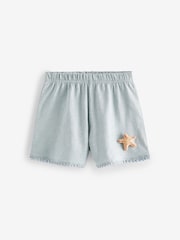 Blue 100% Cotton Shorts 3 Pack (3mths-7yrs) - Image 4 of 6