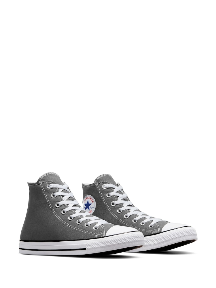 رمادي - حذاء رياضي بقبة مرتفعة Chuck Taylor All Star من Converse - Image 4 of 8