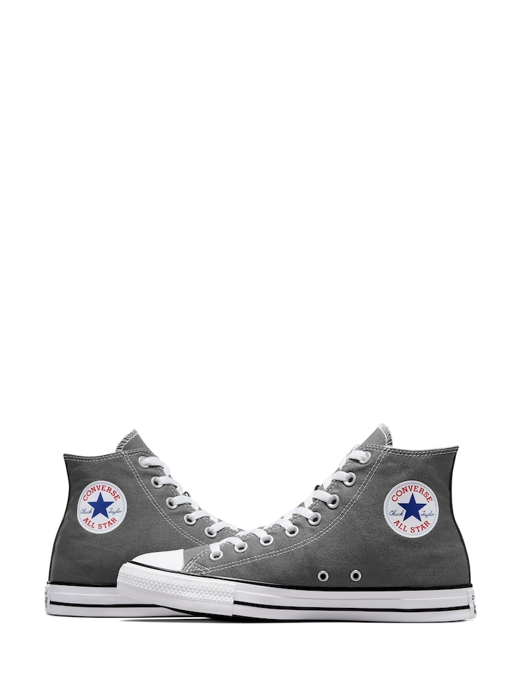 رمادي - حذاء رياضي بقبة مرتفعة Chuck Taylor All Star من Converse - Image 6 of 8