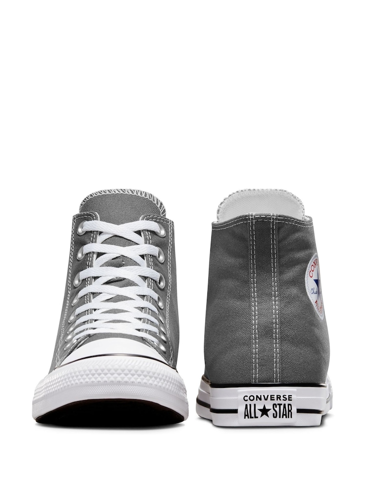 رمادي - حذاء رياضي بقبة مرتفعة Chuck Taylor All Star من Converse - Image 7 of 8