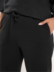 Yours Curve Black Cotton Wide Leg Trousers - Image 4 of 6