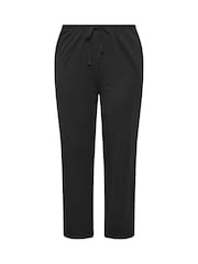 Yours Curve Black Cotton Wide Leg Trousers - Image 5 of 6