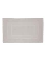 Laura Ashley Dove Grey Cotton Border 100% Cotton Bath Mat - Image 2 of 2