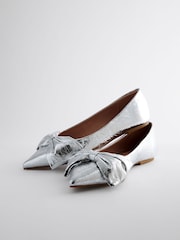 Silber - Forever Comfort® Spitze Ballerinas mit Schleife - Image 3 of 5