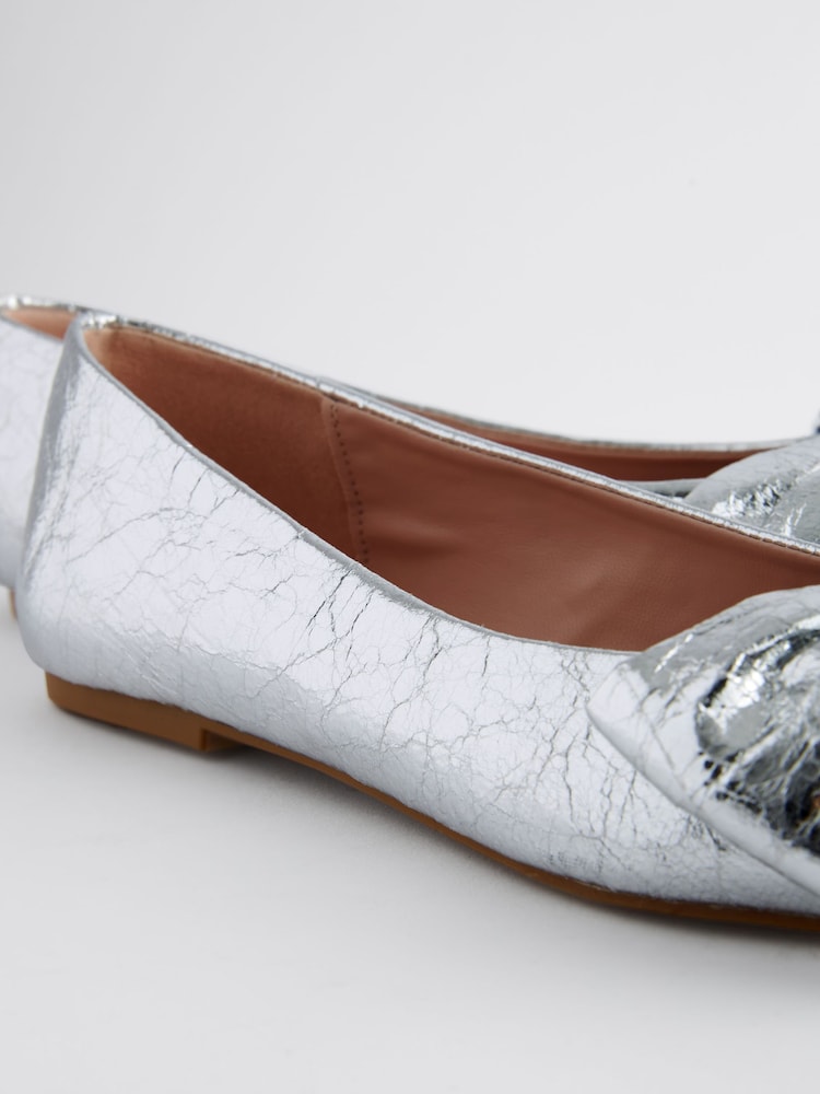 Silber - Forever Comfort® Spitze Ballerinas mit Schleife - Image 5 of 5