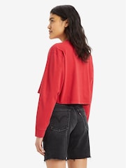 Levi's® kurz geschnittenes Langarm-Football-T-Shirt aus 100 % Baumwolle - Bild 2 von 6