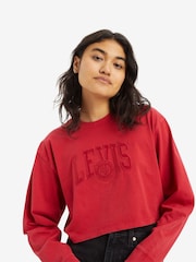 Levi's® kurz geschnittenes Langarm-Football-T-Shirt aus 100 % Baumwolle - Bild 3 von 6