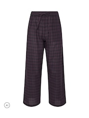 PixieGirl Petite Red Brushed Check Wide Leg Trousers - Image 5 of 6