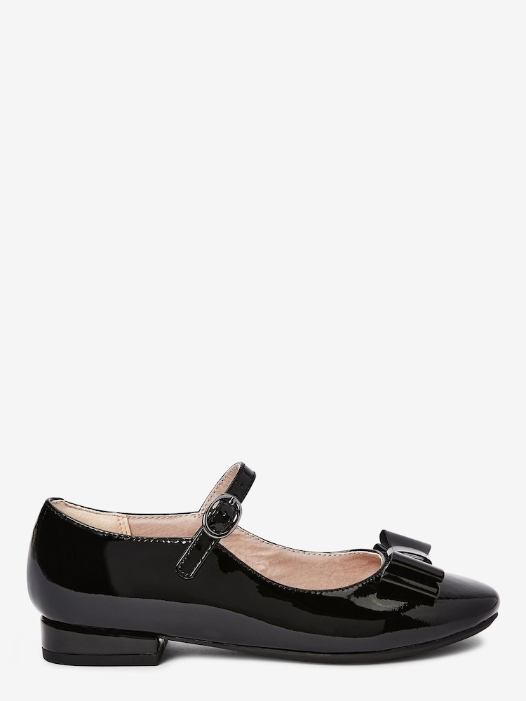 Schwarzes Lackleder - Mary-Jane-Schuhe aus Leder mit Zierschleife - Bild 1 von 5 Schwarzes Lackleder - Mary-Jane-Schuhe aus Leder mit Zierschleife - Bild 1 von 5