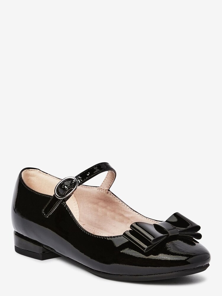 Schwarzes Lackleder - Mary-Jane-Schuhe aus Leder mit Zierschleife - Bild 2 von 5 Schwarzes Lackleder - Mary-Jane-Schuhe aus Leder mit Zierschleife - Bild 2 von 5