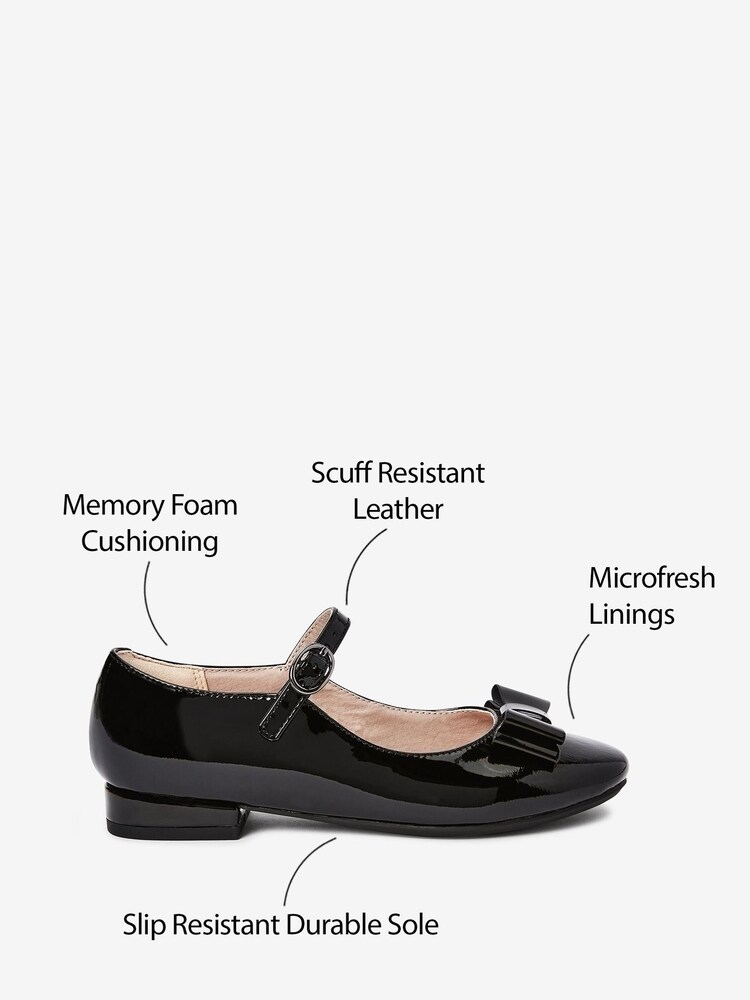 Schwarzes Lackleder - Mary-Jane-Schuhe aus Leder mit Zierschleife - Bild 5 von 5 Schwarzes Lackleder - Mary-Jane-Schuhe aus Leder mit Zierschleife - Bild 5 von 5