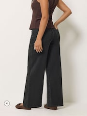 PixieGirl Petite Black Stretch Wide Leg Jeans - Image 3 of 6