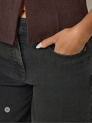 PixieGirl Petite Black Stretch Wide Leg Jeans - Image 4 of 6
