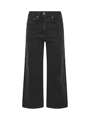 PixieGirl Petite Black Stretch Wide Leg Jeans - Image 5 of 6