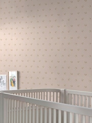 Cath Kidston Pink Rose Spaced Stripe 10M Wallpaper - Image 1 of 5