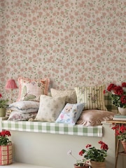 Cath Kidston Pink Strawberry 10M Wallpaper - Image 1 of 6