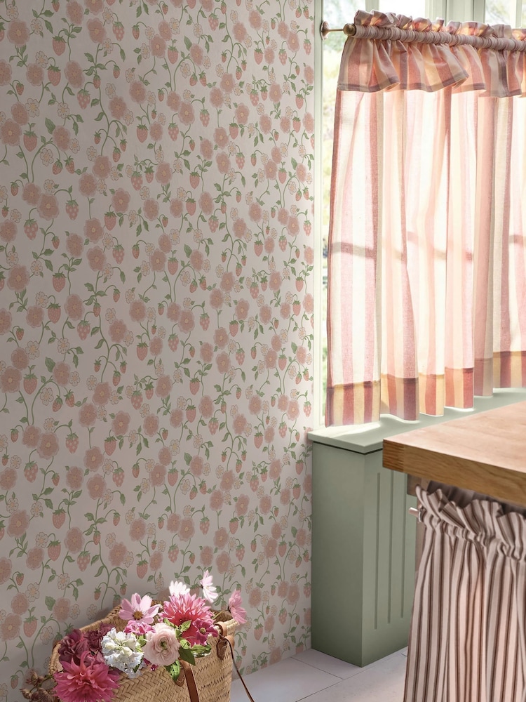 Cath Kidston Pink Strawberry 10M Wallpaper - Image 6 of 6