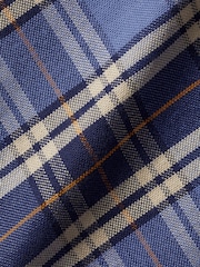 Charles Tyrwhitt Blue Overcheck Cf Button Down Brushed Washed Oxford 100% Cotton Shirt - Image 6 of 6