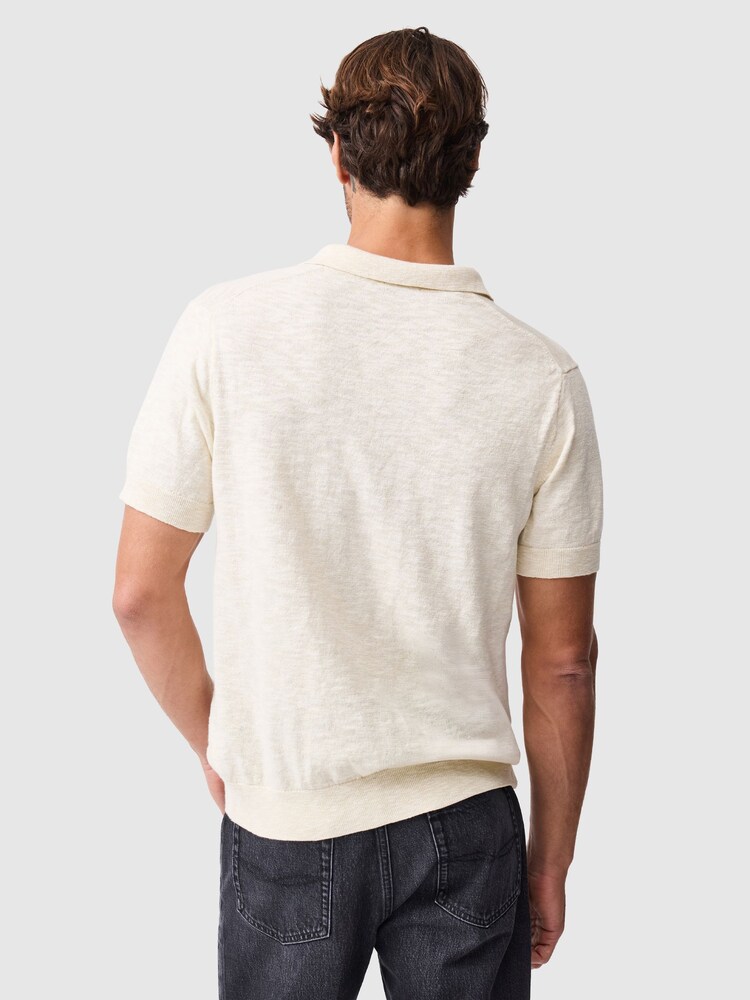 Rodd & Gunn Natural Poison Bay Knitted Polo Shirt - Image 2 of 5