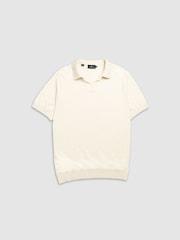 Rodd & Gunn Natural Poison Bay Knitted Polo Shirt - Image 4 of 5