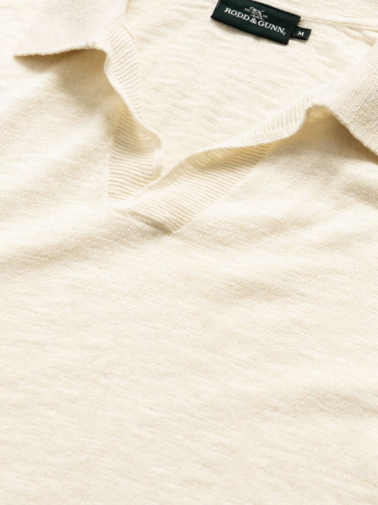 Rodd & Gunn Natural Poison Bay Knitted Polo Shirt - Image 5 of 5