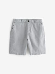 Light Blue Texture Straight Fit Stretch Chinos Shorts - Image 2 of 5