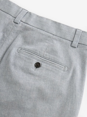 Light Blue Texture Straight Fit Stretch Chinos Shorts - Image 5 of 5