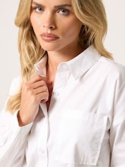 PixieGirl Petite White Cotton Poplin Shirt - Image 4 of 6