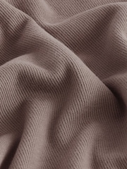 Neutral-Taupe - Kuscheliger Strick-Midirock mit Rippstruktur und Schlitz hinten - Bild 7 von 7
