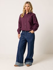 PixieGirl Petite Red Cotton Poplin Shirt - Image 2 of 6