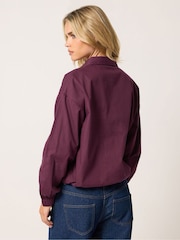 PixieGirl Petite Red Cotton Poplin Shirt - Image 3 of 6