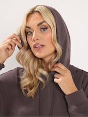 Yours Curve Brown Drawstring Hoodie - Image 4 of 6