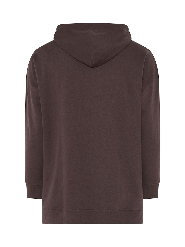 Yours Curve Brown Drawstring Hoodie - Image 6 of 6 Yours Curve Brown Drawstring Hoodie - Image 6 of 6
