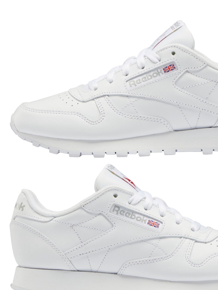 Biały - Skórzane damskie buty sportowe Reebok Classic - Image 5 of 10
