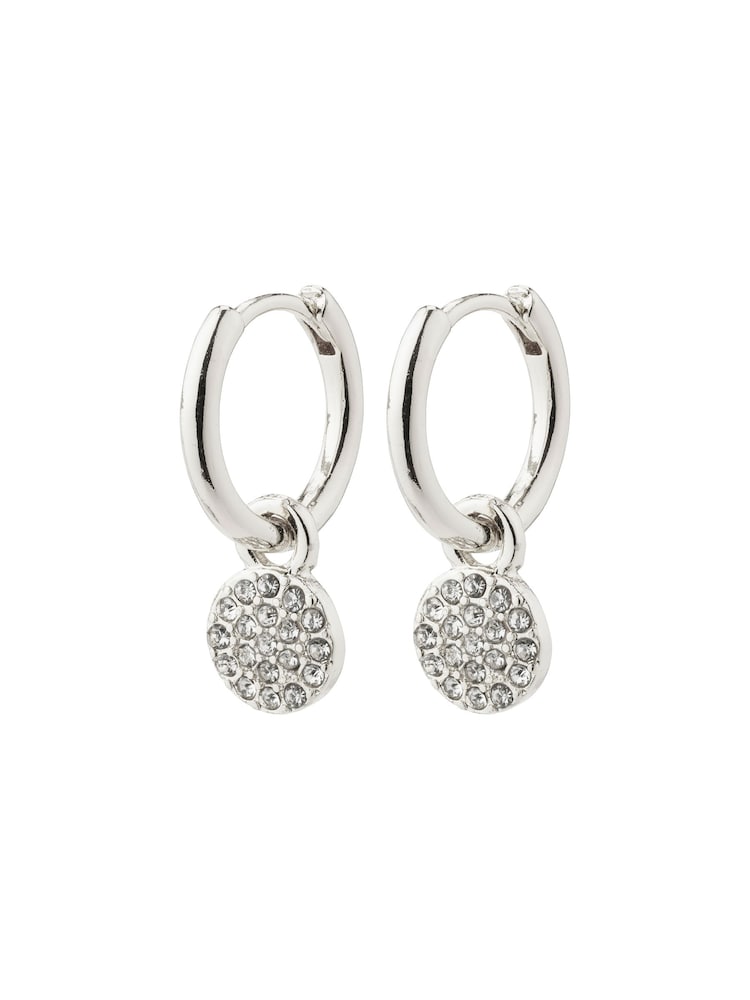 PILGRIM Silver Chayenne Hoop Pendant Earrings - Image 2 of 2