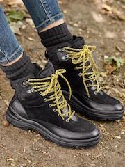Black Next Active Sports Waterproof Signature Lace-Up Walking Boots - Image 1 of 8