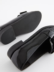Black Patent School Bow Loafers - Image 6 of 6