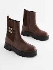 Burgundy Red Forever Comfort® Chunky Platform Ankle Boots - Image 5 of 9