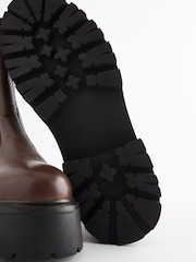 Burgundy Red Forever Comfort® Chunky Platform Ankle Boots - Image 8 of 9