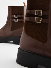 Burgundy Red Forever Comfort® Chunky Platform Ankle Boots - Image 9 of 9