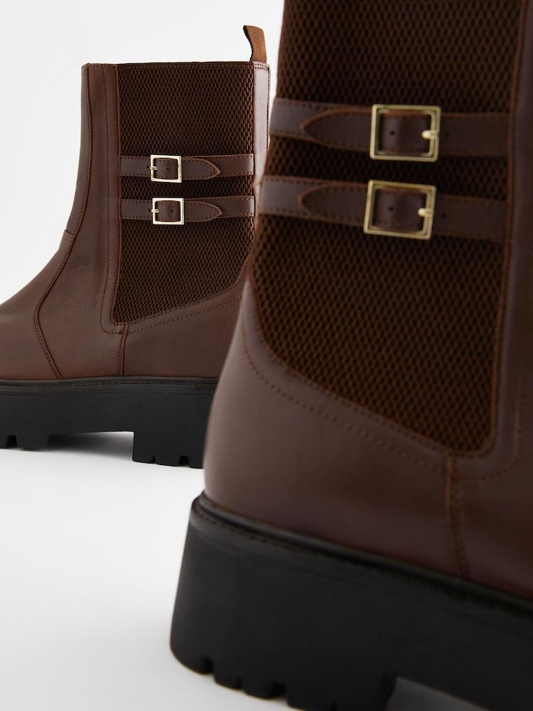 Burgundy Red Forever Comfort® Chunky Platform Ankle Boots - Image 9 of 9