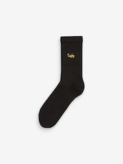 Days Of The Week Embroidered Motif Ankle Socks 5 Pack - Image 2 of 6