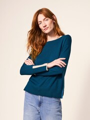 White Stuff Teal Blue Jumper - Image 1 of 6