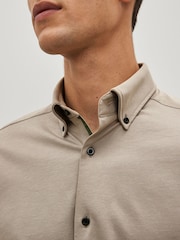 Neutral Brown Motionflex Knitted Shirt - Image 3 of 8