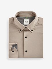 Neutral Brown Motionflex Knitted Shirt - Image 6 of 8