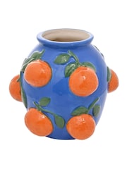 Widdop Blue Vase With Oranges - Image 1 of 2