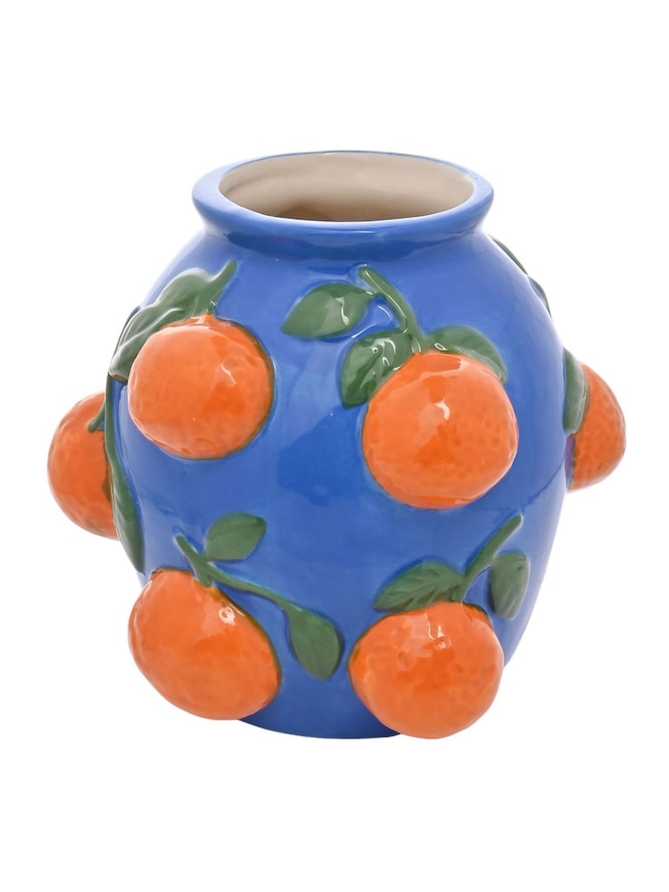 Widdop Blue Vase With Oranges - Image 1 of 2
